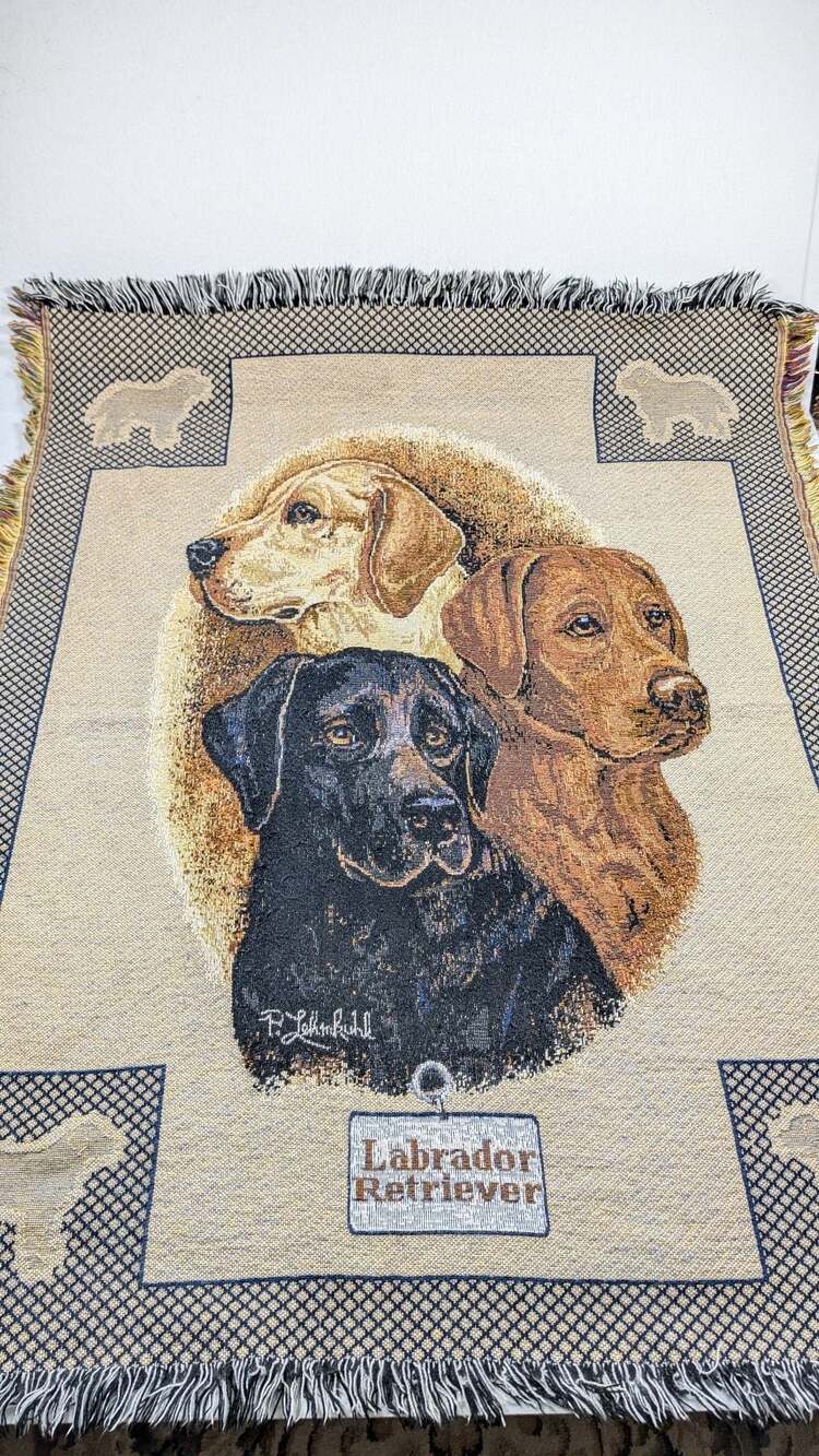 Pat Lehmkuhl Labrador Retriever Tapestry Blanket